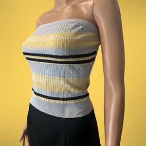 Stripped Strapless Top - I•N•C